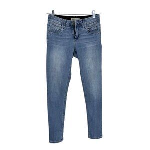 👖 Democracy Blue Mid-Rise Skinny Jeans Size 2 Faded Denim 👖